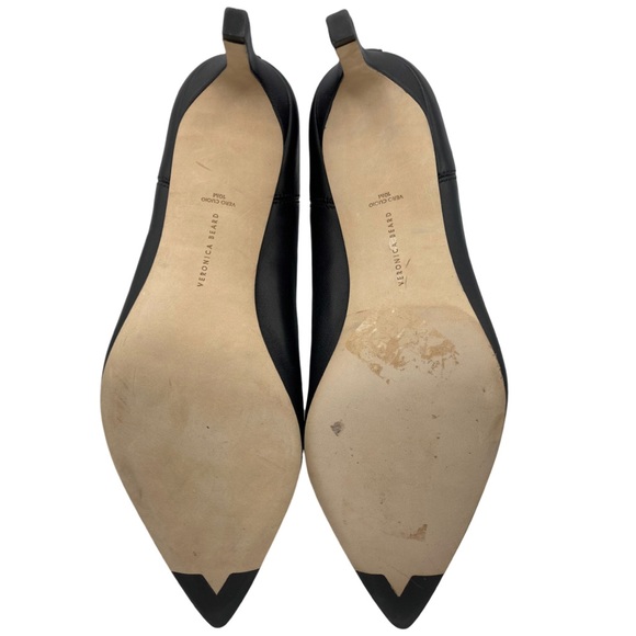 NWOB Veronica Beard Black Leeland Leather Chelsea Ankle Boots - Sz 10 - Picture 7 of 8